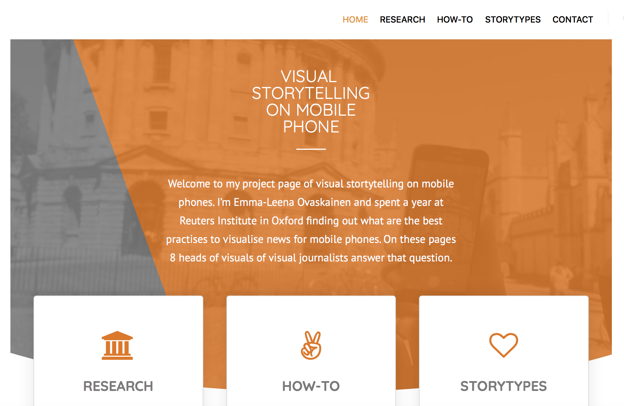 Visual storytelling for mobile phones