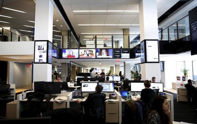 Newsroom of the Washington Post, January 2016. Reuters/Gary Cameron