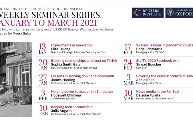 Our global journalism seminar series from January to March 2021. 