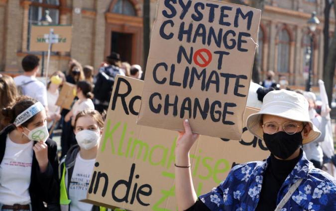 Fridays for Future activists protest, in Vienna