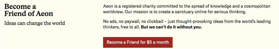 Aeon donation message