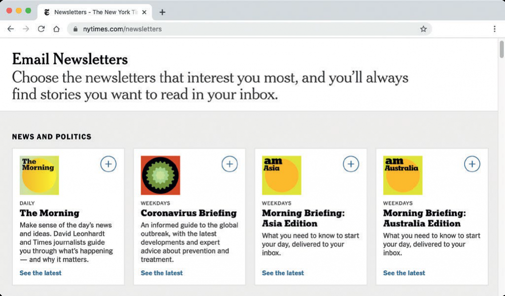New York Times Email Briefings
