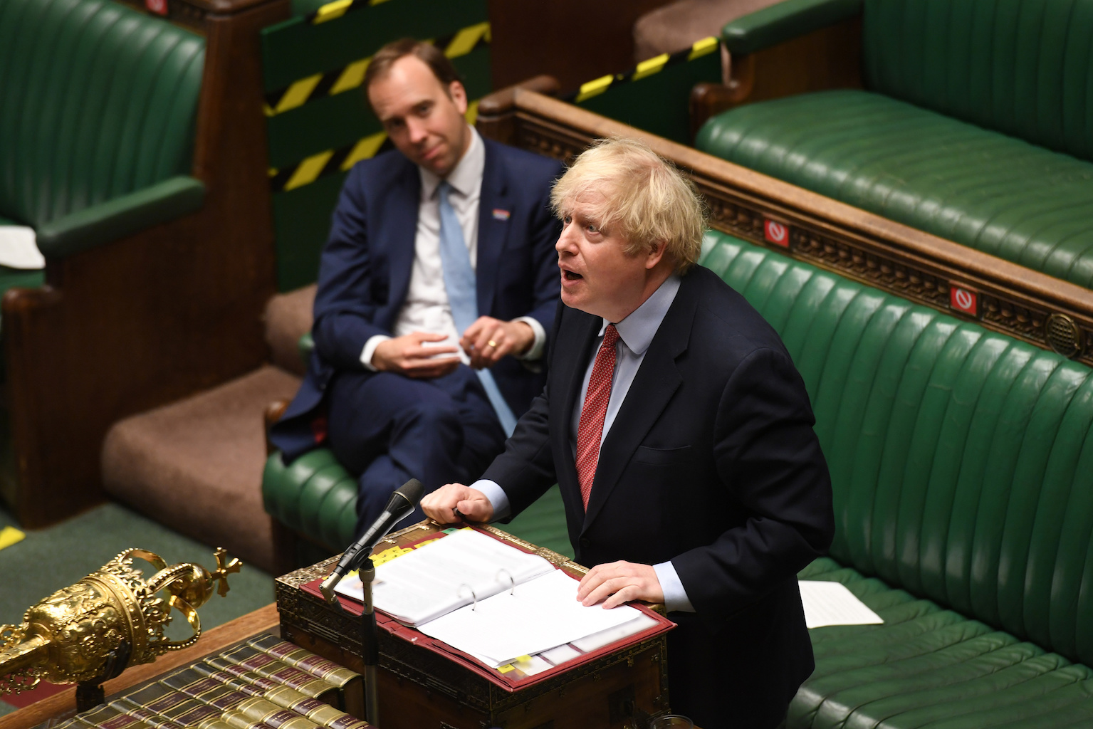 Boris Johnson in parliament