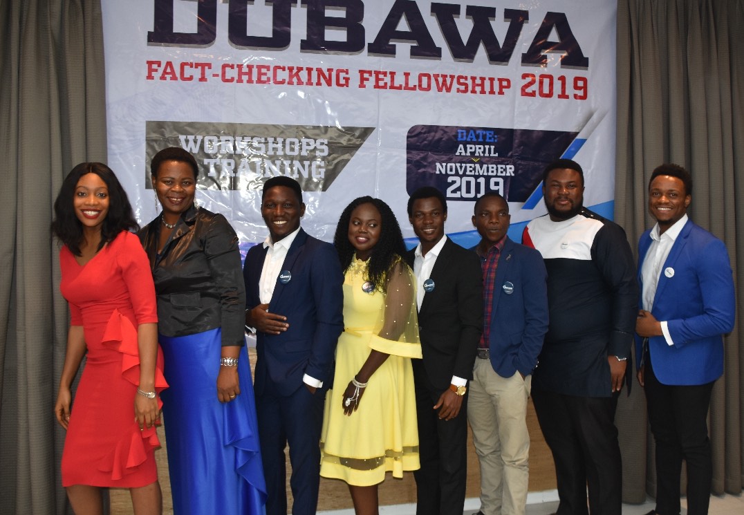 Dubawa's fact-checking team in 2019. | Dubawa
