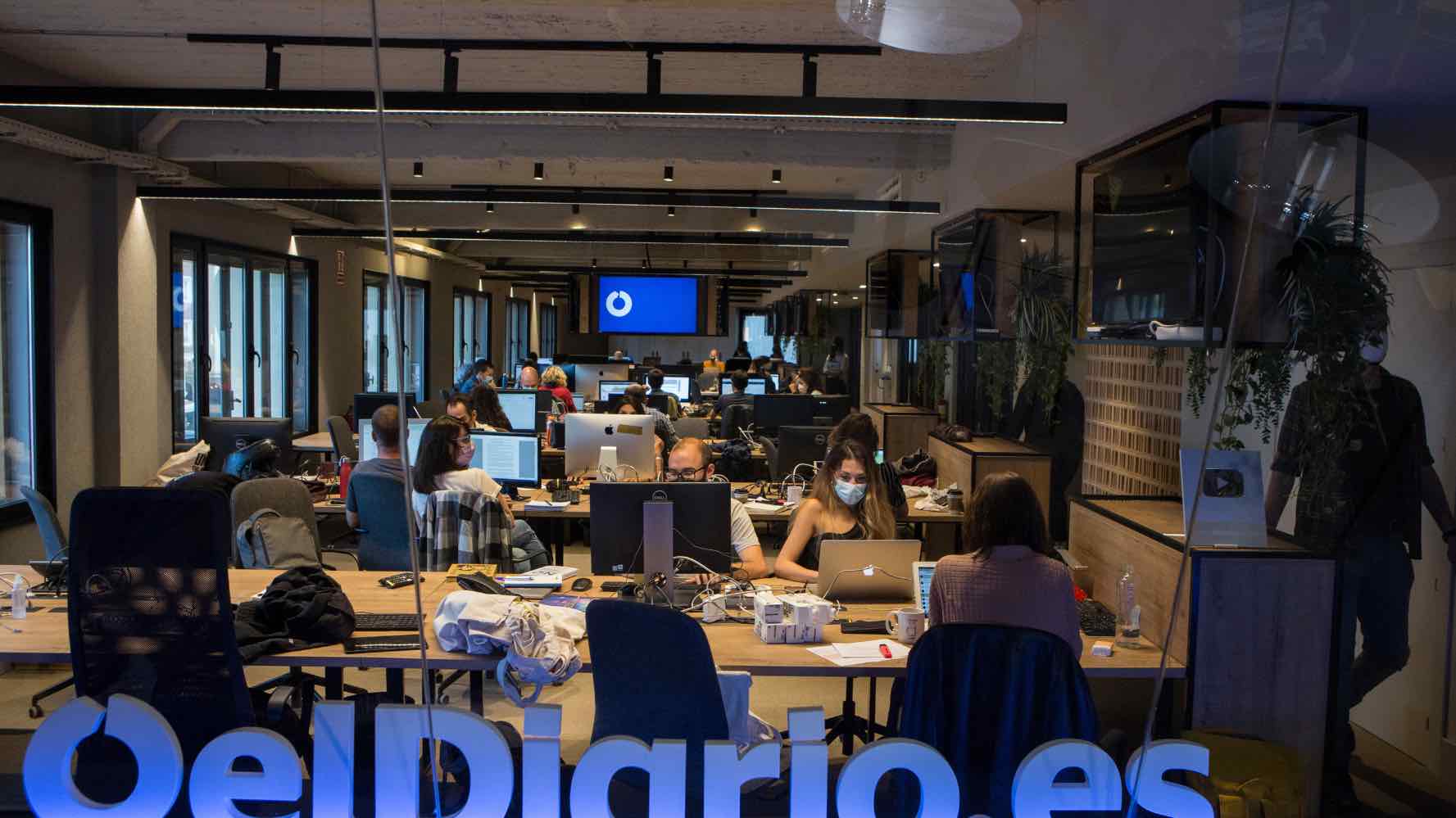 The newsroom of Spanish news organisation 'elDiario.es' in Madrid. © Elvira Megías from 'elDiario.es'