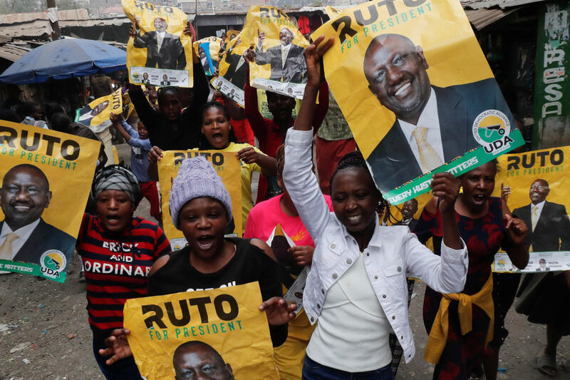 Supporters of Kenya's President William Ruto. REUTERS/Thomas Mukoya