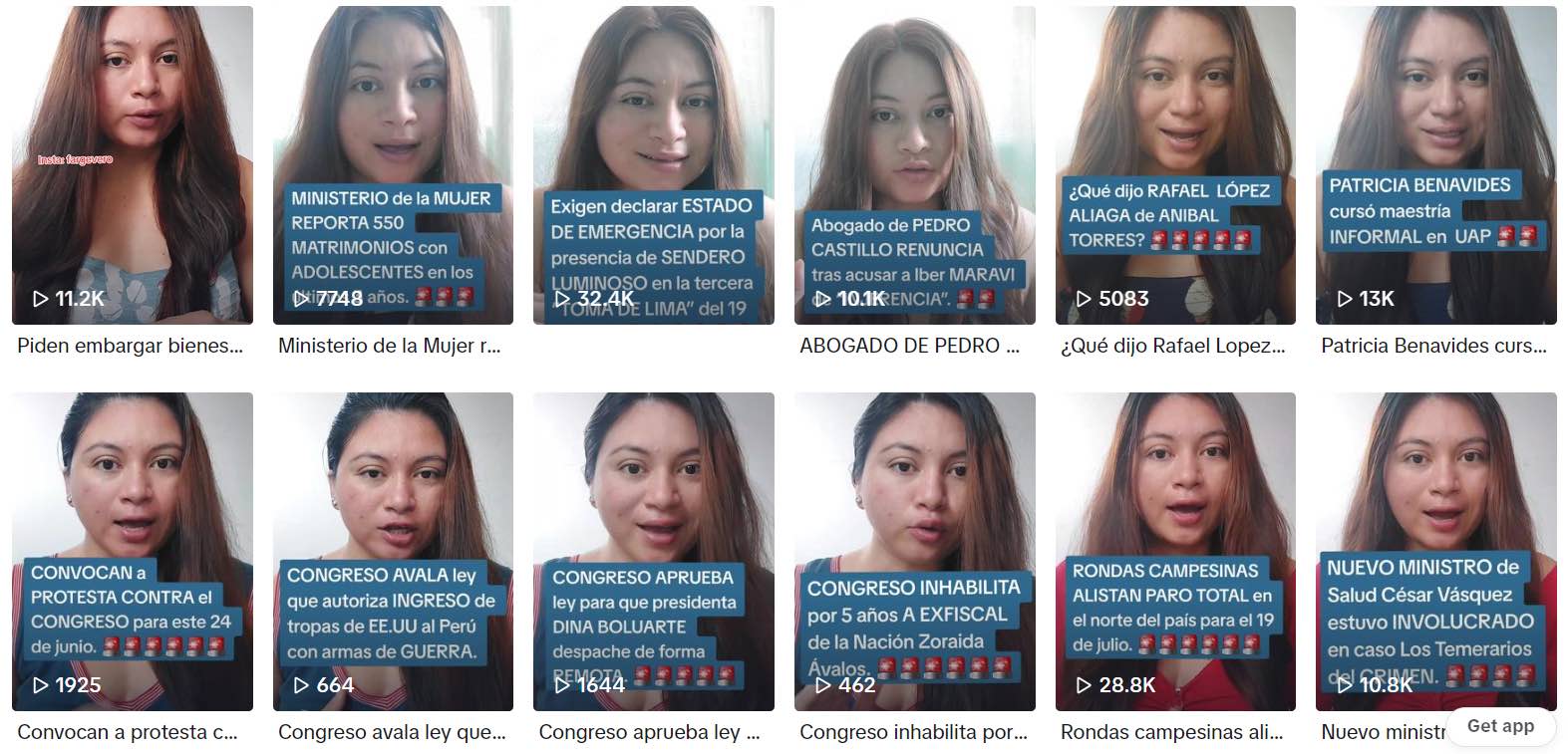 La cuenta de TikTok de Otra Cara. 