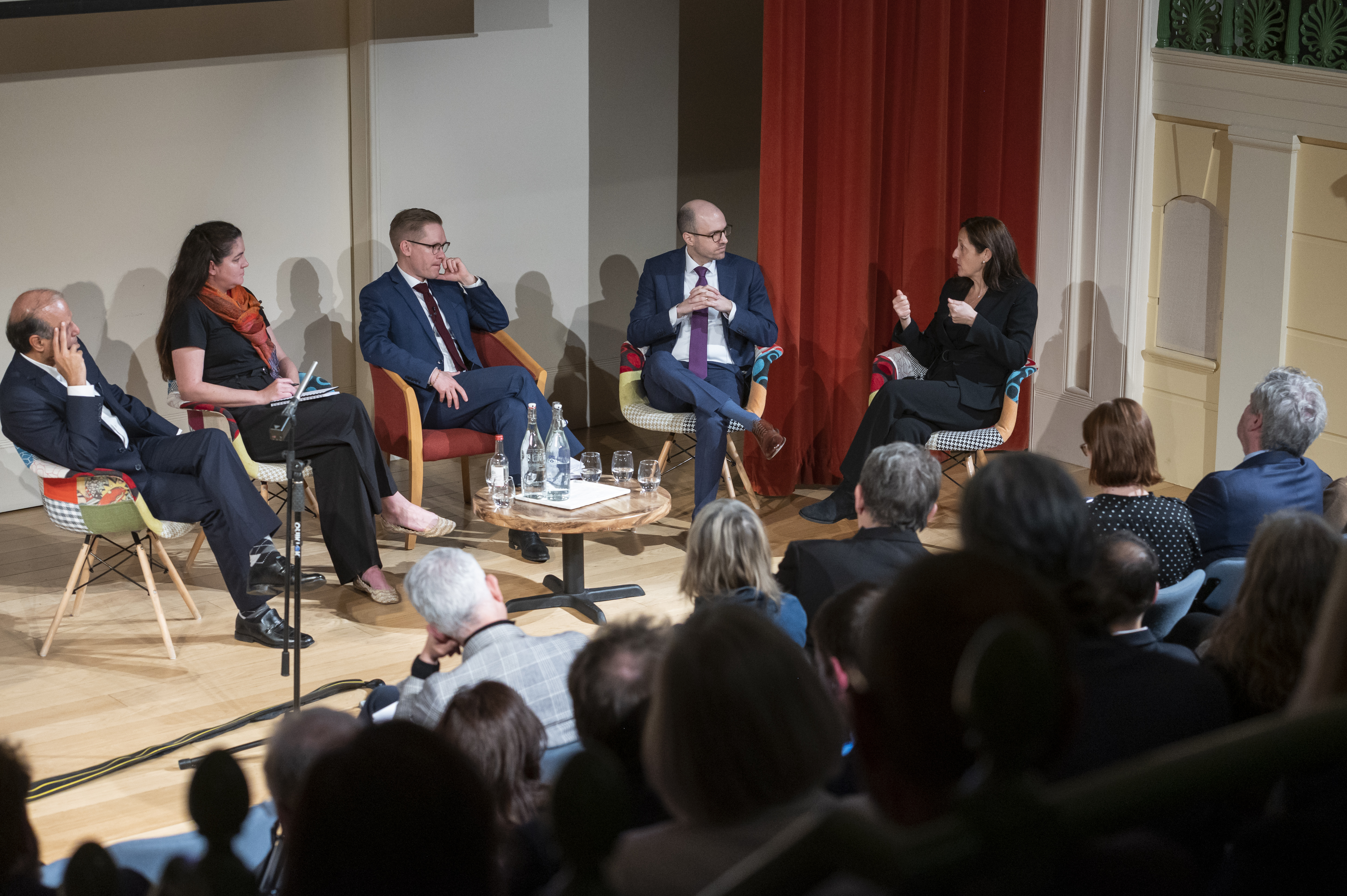 Rasmus Kleis Nielsen, Alessandra Galloni, Zaffar Abbas, Melissa Bell and A. G. Sulzberger discussed journalism after the 2024 Memorial Lecture
