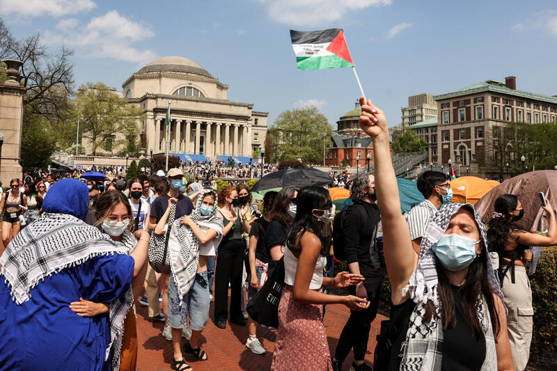 Pro-Palestinian protests on Columbia's campus. Credit: Reuters/Caitlin Ochs