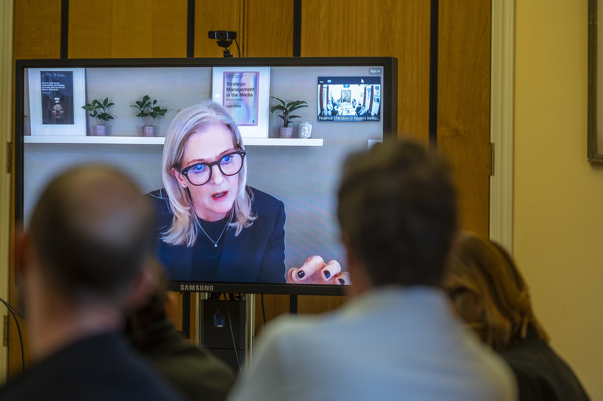 Professor Lucy Kueng during one of the sessions held at our leadership development programmes. 