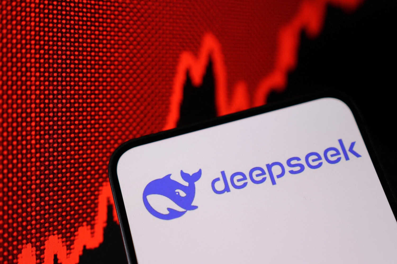 Deepseek logo and rising stock graph are seen in this illustration taken, January 27, 2025. REUTERS/Dado Ruvic/Illustration