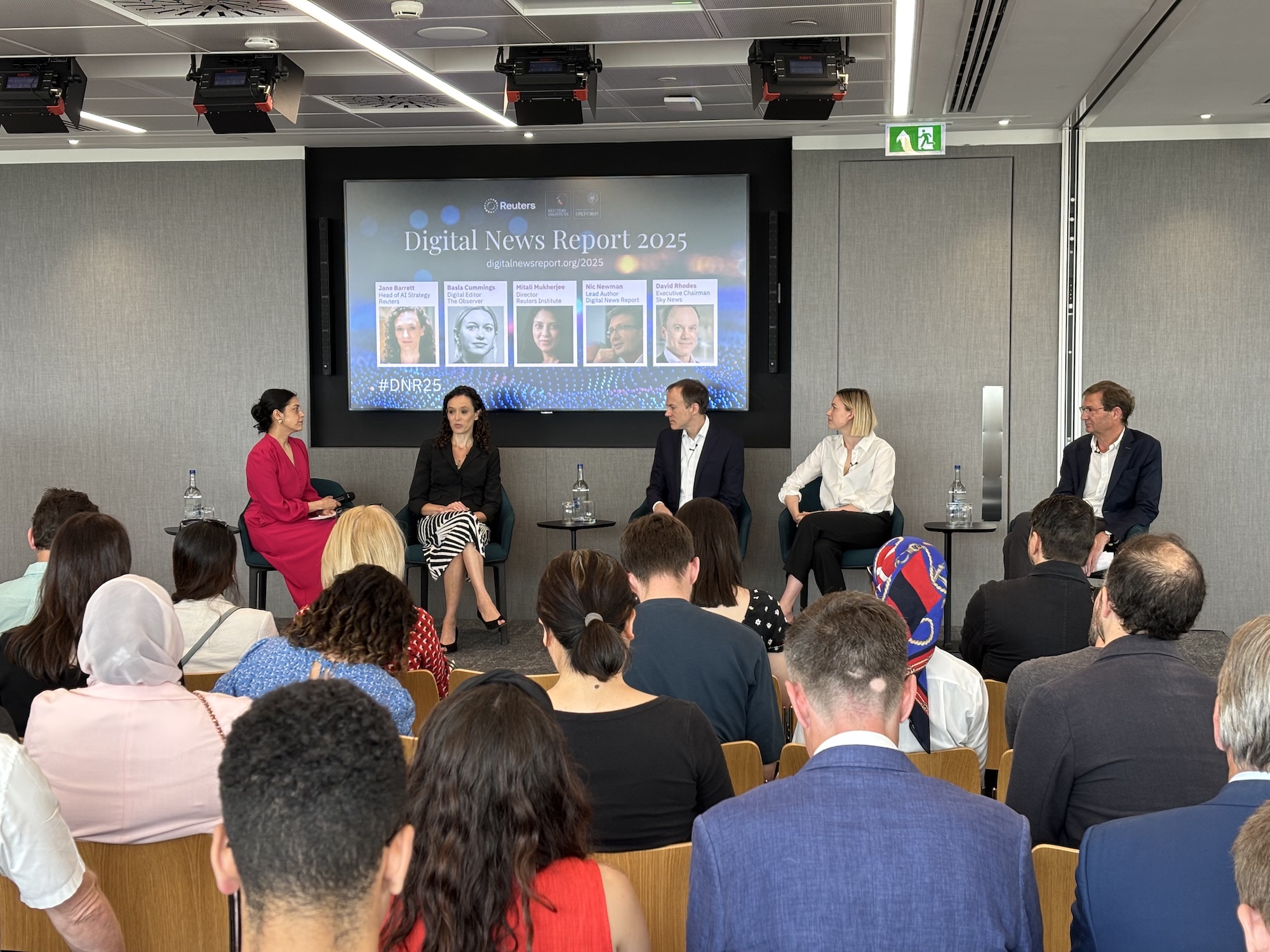 Mitali Mukherjee, Jane Barrett, David Rhodes, Basia Cummings and Nic Newman during the event. | Credit: Eduardo Suárez