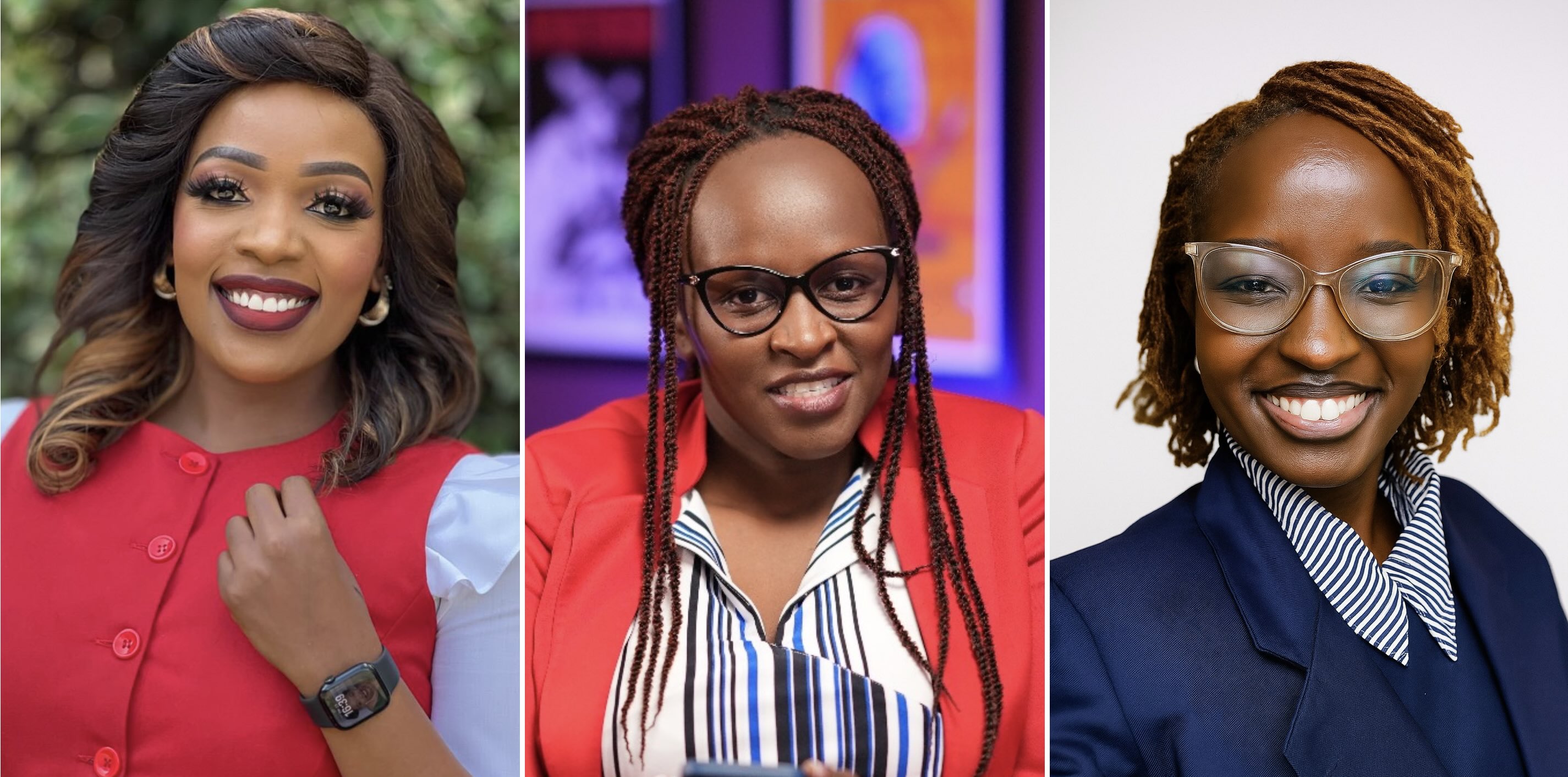 From left to right, Zubeida Kananu, Sarah Mwangi and Muthoni Mukono.