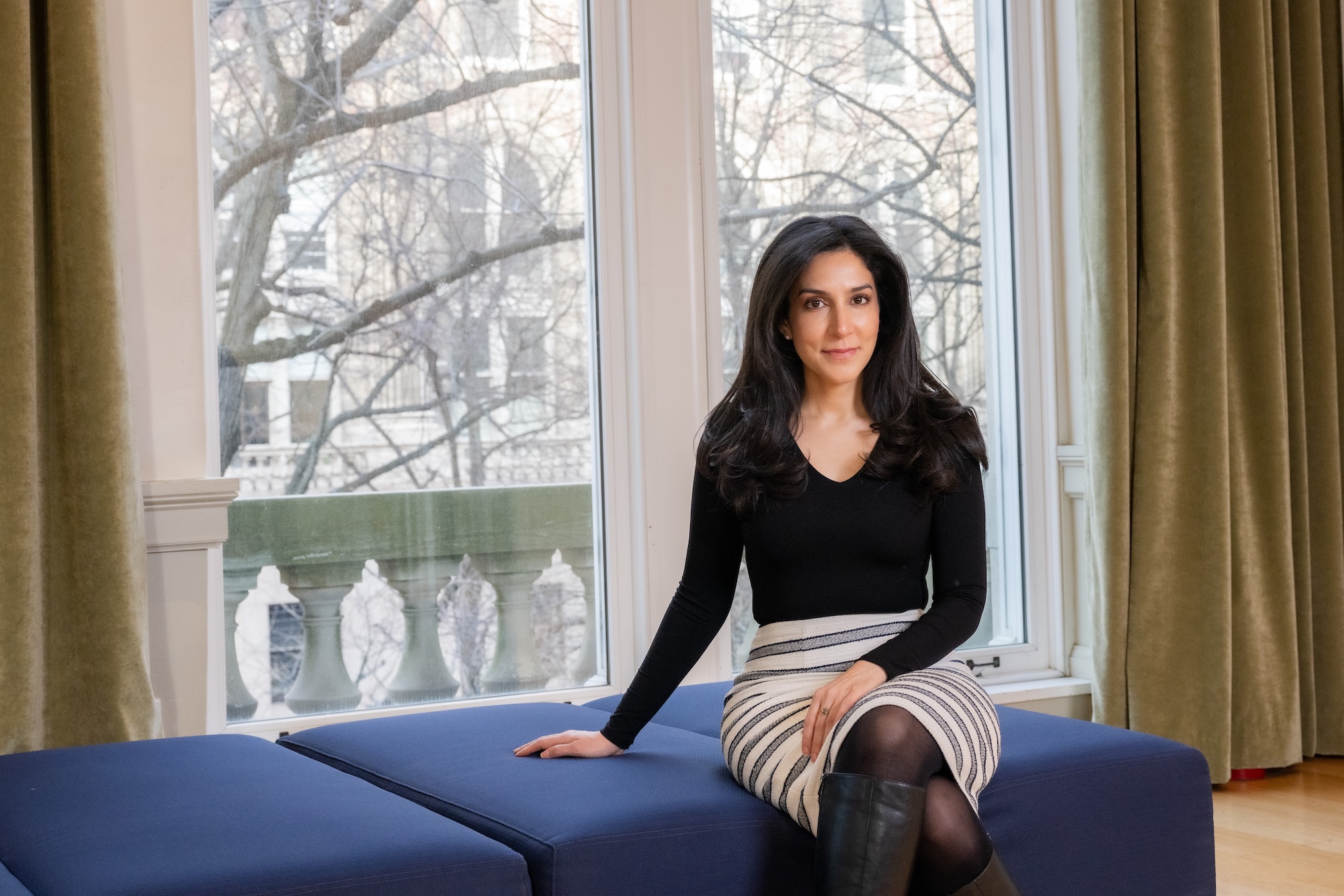 Azmat Khan at the University of Columbia. | Credit: Diane Bondareff