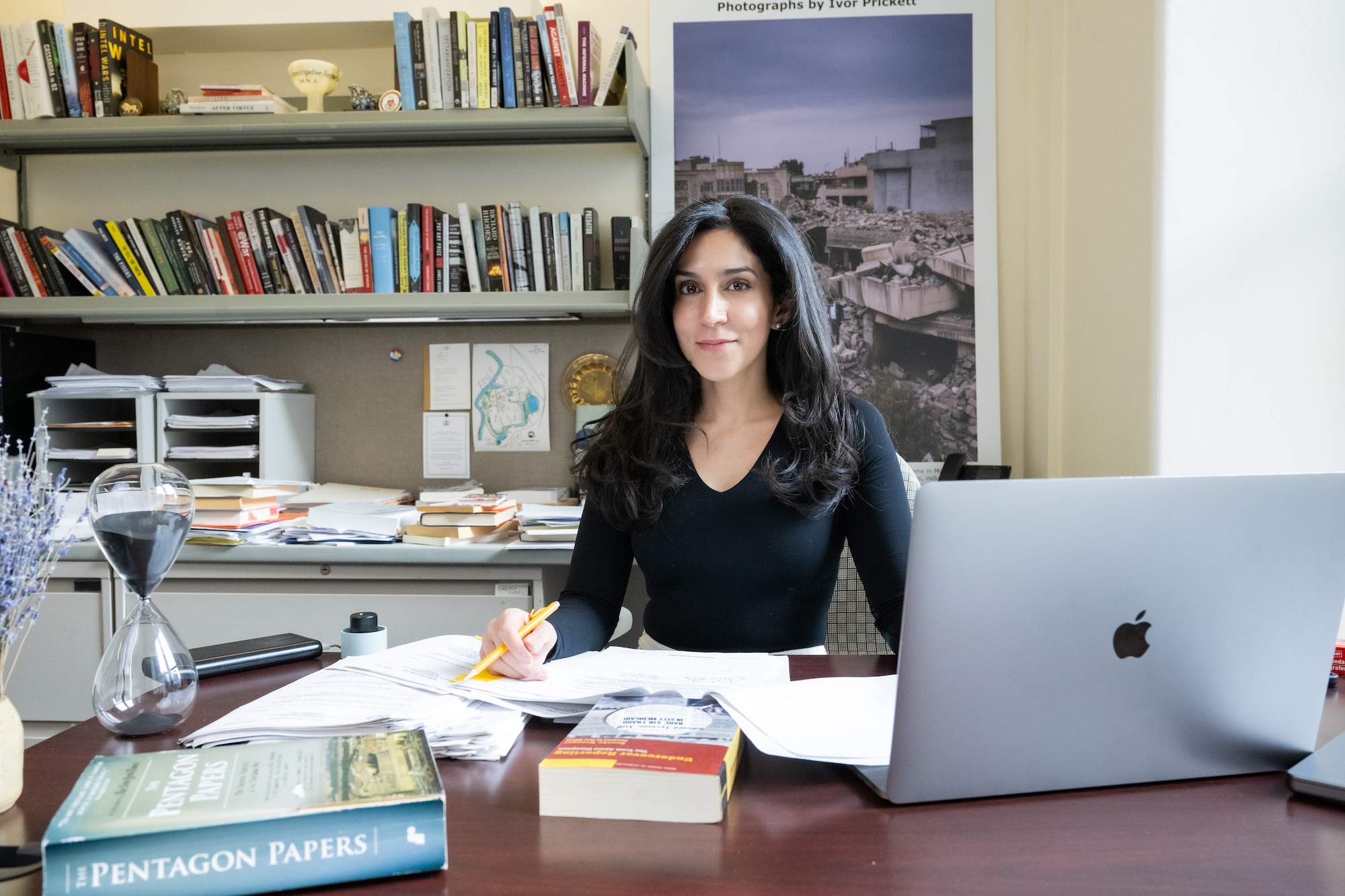 Azmat Kahn in her office at the Columbia Journalism School. | Maurice Oniang'o