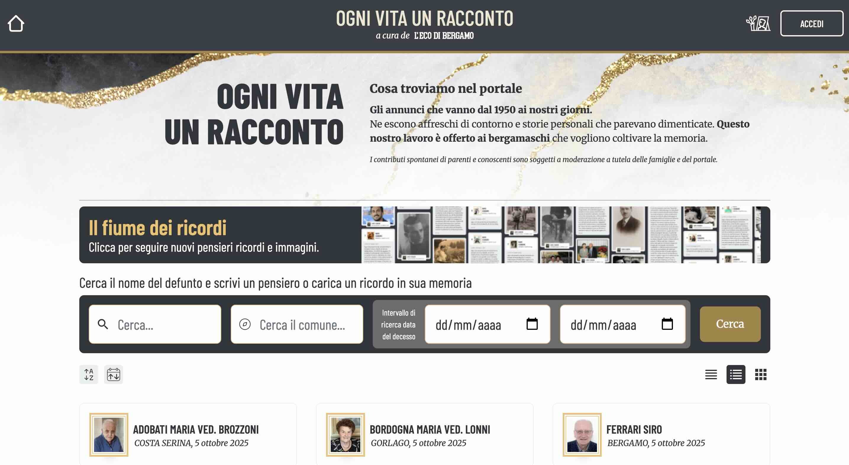 Screenshot from L'Eco di Bergamo