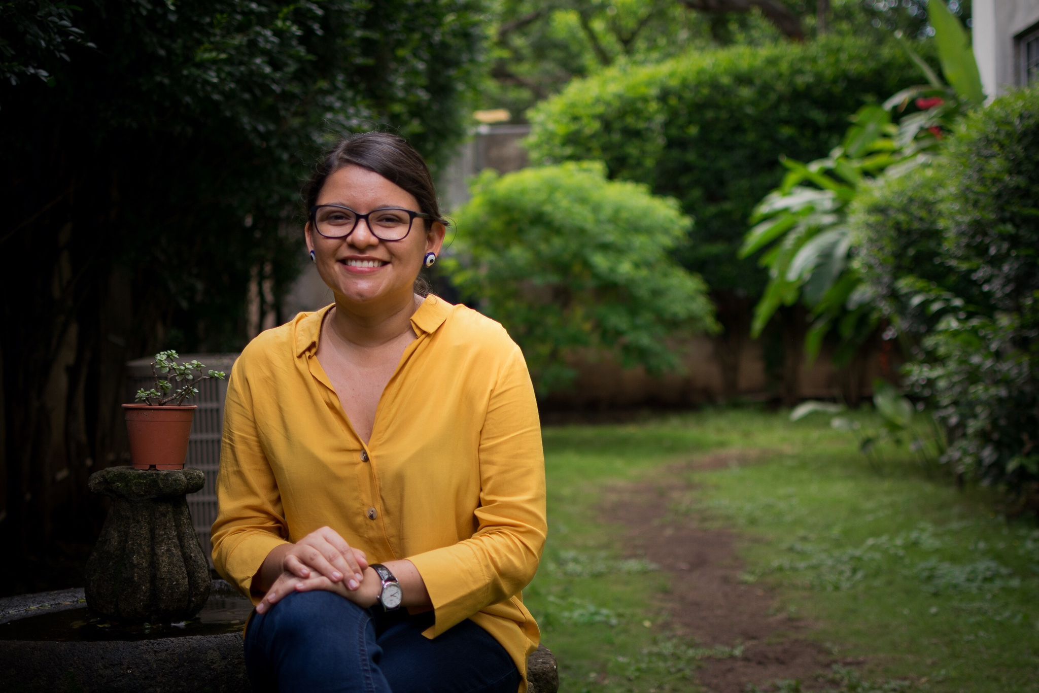 La periodista nicaragüense Cinthia Membreño, coordinadora de la Red de Medios de Comunicación en el Exilio (NEMO)