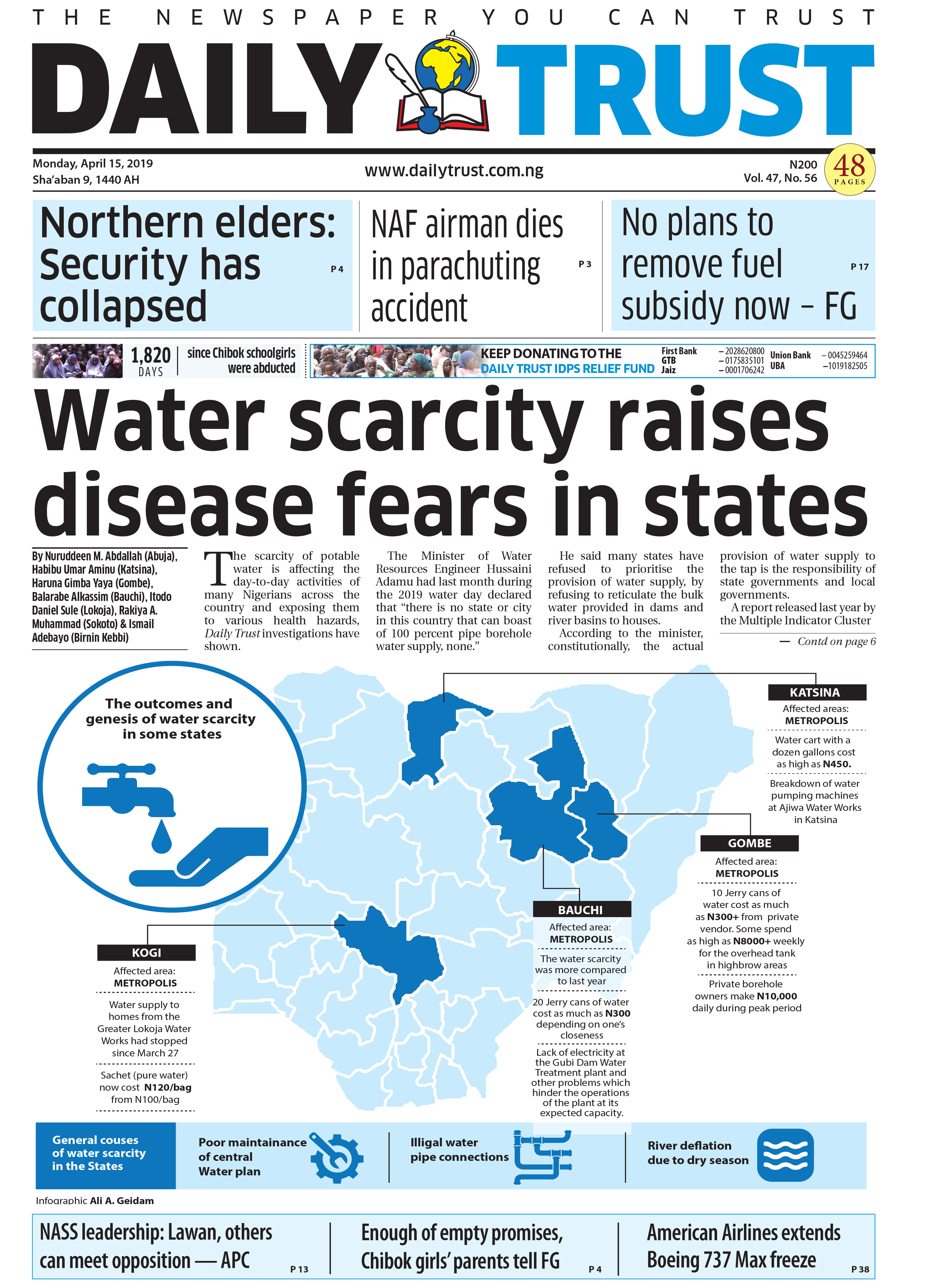 Daily Trust front cover