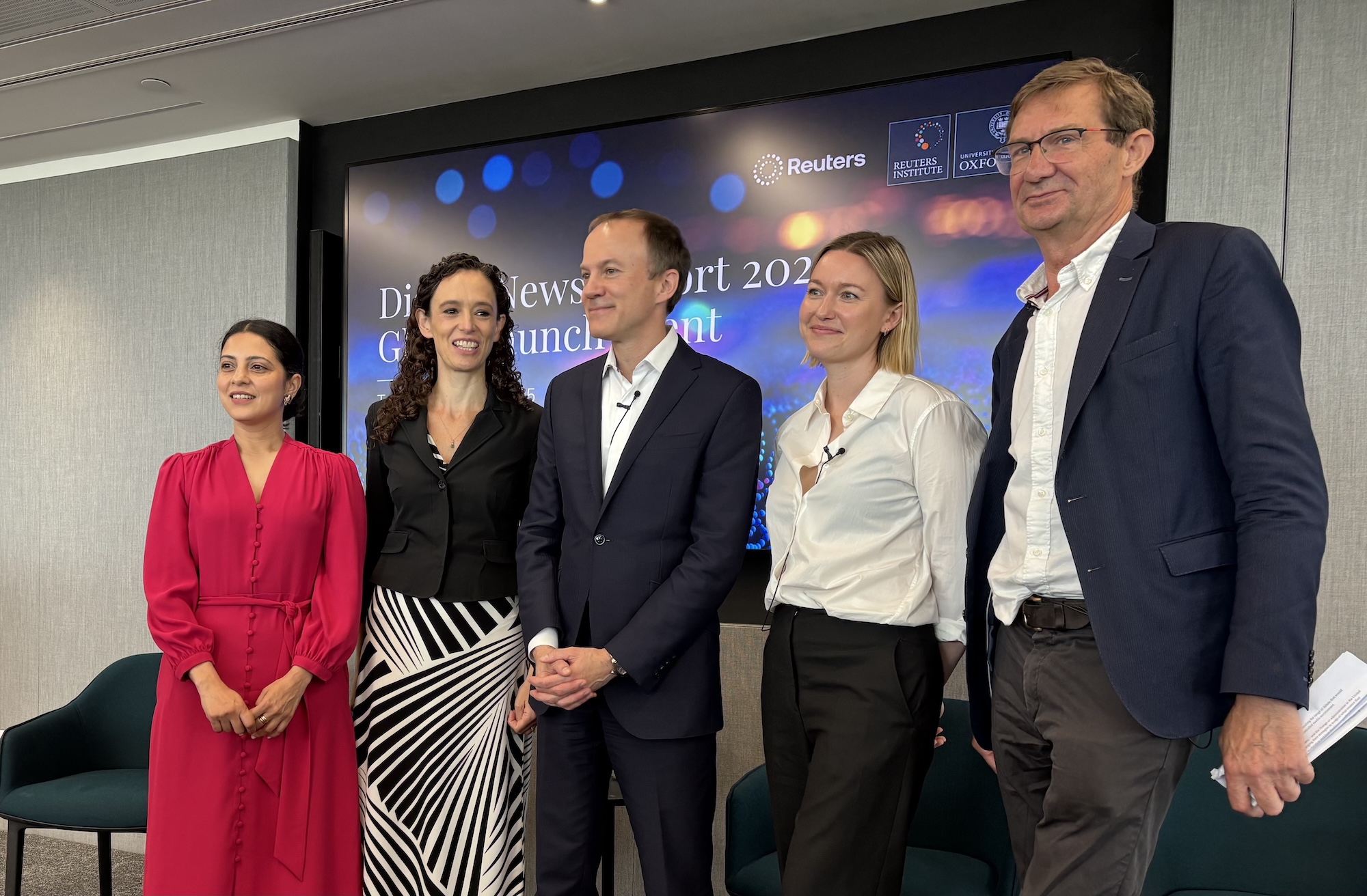 The panellists posing at the end of the event. 