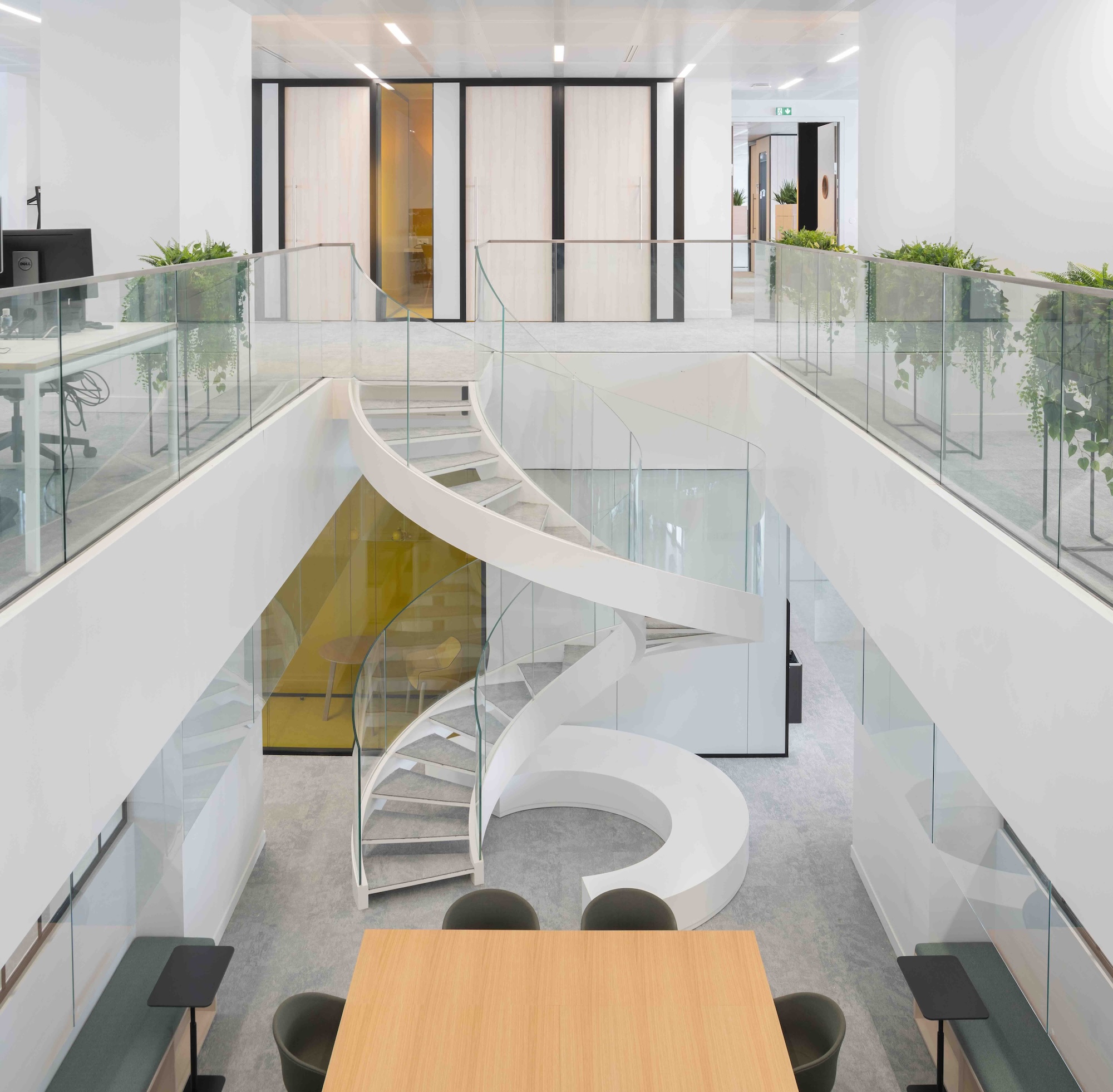 The Le Monde newsroom's open-plan editorial meeting space. Photo: Jared Chulski