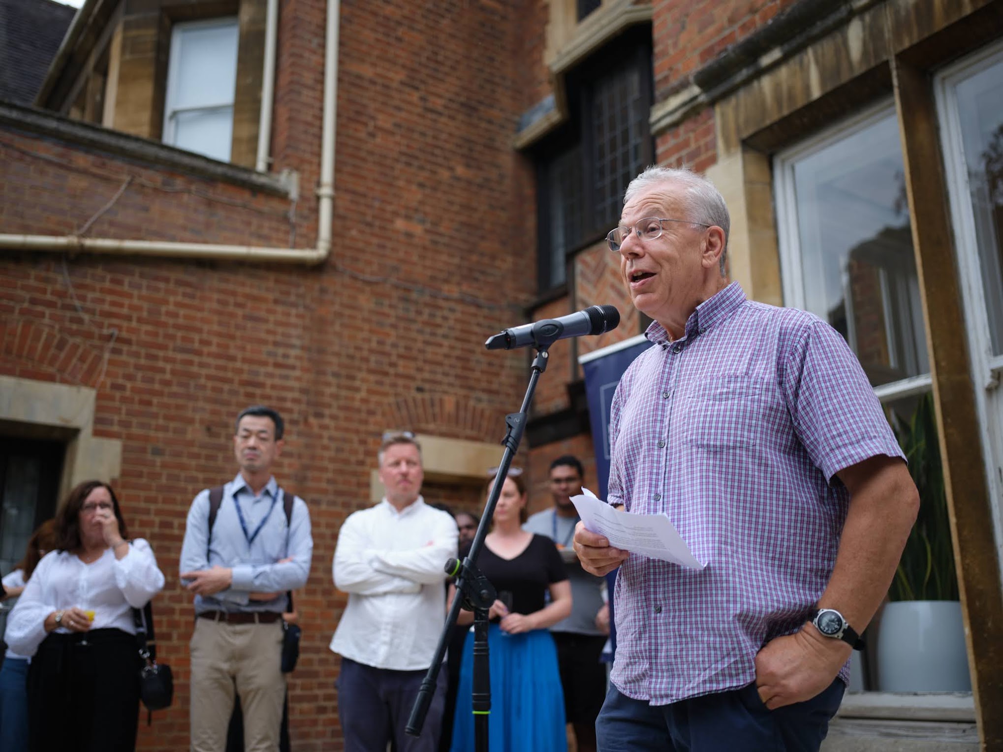 David Levy speaking at our 40-anniversary reunion in 2023. 