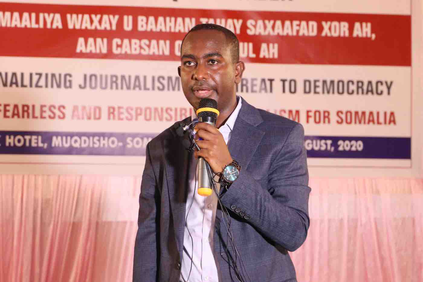 Somali journalist Abdalle Ahmed Mumin. 