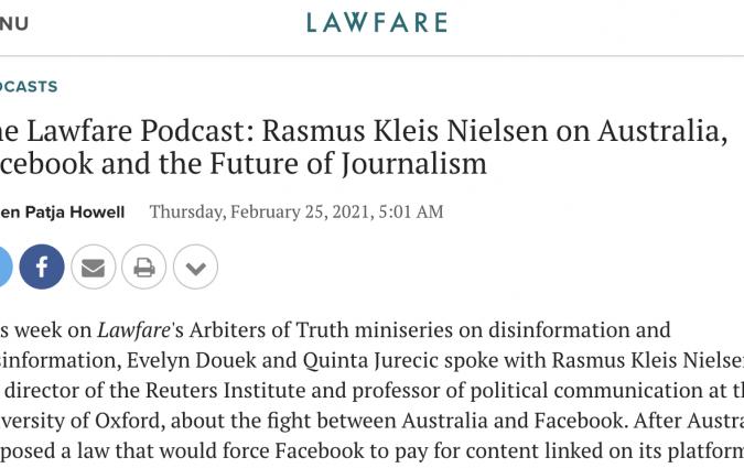 Lawfare podcast screenshot