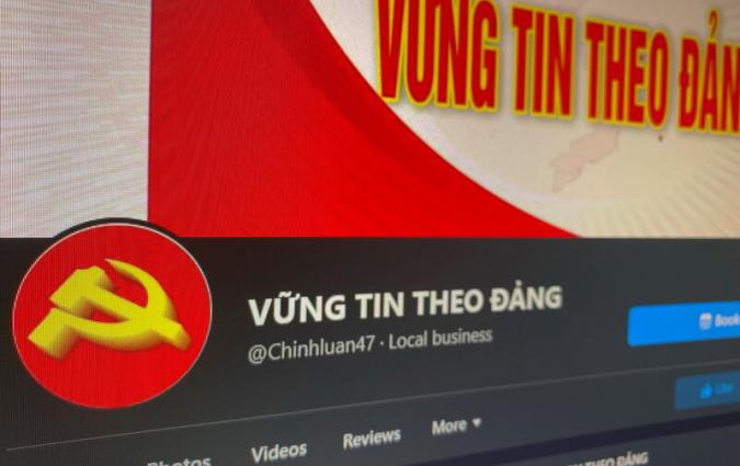 A Facebook page of a group called 'Believe in the Party' which was identified by Vietnamese state media as being controlled by 'Force 47' cyber troops