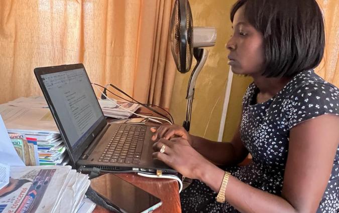 Mabinty Magdalene Kamara, editor of Sierra Leone’s ‘Politico’ newspaper.