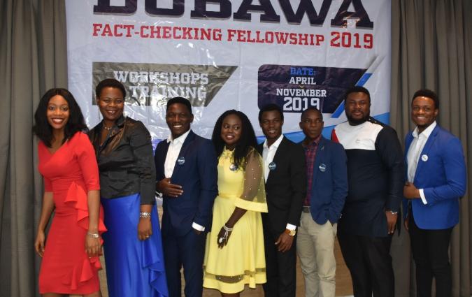 Dubawa's fact-checking team in 2019. | Dubawa