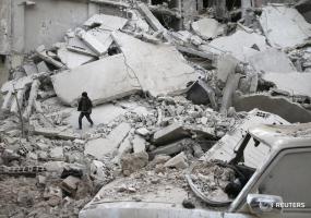 damage building syria