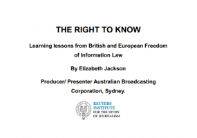 Learning lessons from British and European Freedom of Information Law