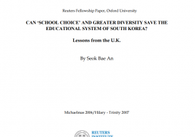 Can 'School Choice' and Greater Diversity Save the Educational System of South Korea