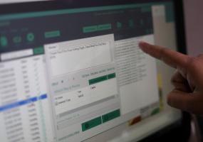 screen data being analysed