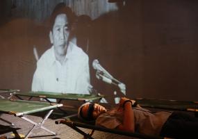 Actress in front of President Marcos