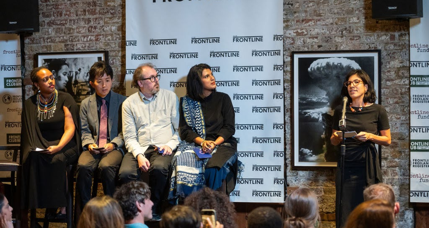 Journalist Fellows on stage